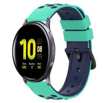 22mm zweifarbiges Silikon-Armband, Für Samsung Galaxy Watch Active2 44mm, Für Samsung Galaxy Watch 42mm