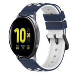 22mm zweifarbiges Silikon-Armband, Für Samsung Galaxy Watch Active2 44mm, Für Samsung Galaxy Watch 42mm