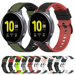 22mm zweifarbiges Silikon-Armband, Für Samsung Galaxy Watch Active2 44mm, Für Samsung Galaxy Watch 42mm