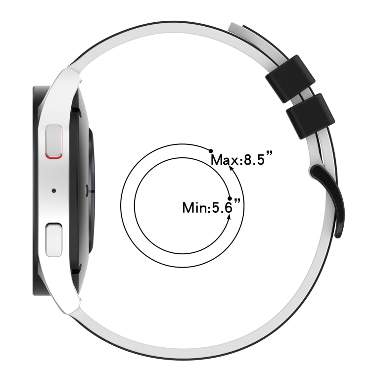 22mm zweifarbiges Silikon-Armband, Für Samsung Galaxy Watch Active2 44mm, Für Samsung Galaxy Watch 42mm