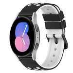 22mm zweifarbiges Silikon-Armband, Für Samsung Galaxy Watch Active2 44mm, Für Samsung Galaxy Watch 42mm