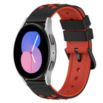 22mm zweifarbiges Silikon-Armband, Für Samsung Galaxy Watch Active2 44mm, Für Samsung Galaxy Watch 42mm