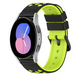 22mm zweifarbiges Silikon-Armband, Für Samsung Galaxy Watch Active2 44mm, Für Samsung Galaxy Watch 42mm