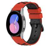 22mm zweifarbiges Silikon-Armband, Für Samsung Galaxy Watch Active2 44mm, Für Samsung Galaxy Watch 42mm