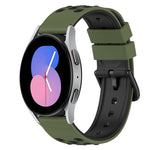 22mm zweifarbiges Silikon-Armband, Für Samsung Galaxy Watch Active2 44mm, Für Samsung Galaxy Watch 42mm