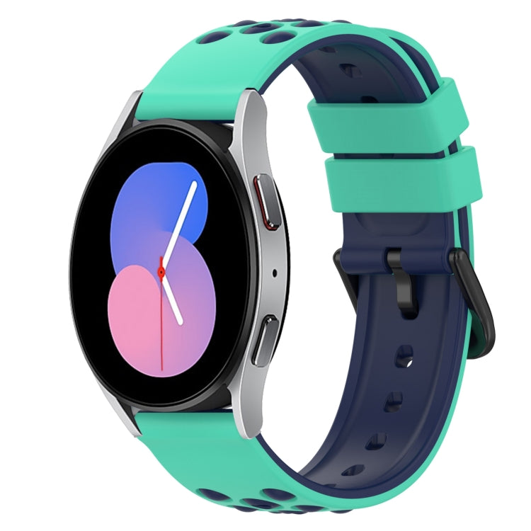 22mm zweifarbiges Silikon-Armband, Für Samsung Galaxy Watch Active2 44mm, Für Samsung Galaxy Watch 42mm