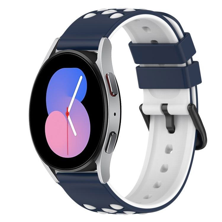 22mm zweifarbiges Silikon-Armband, Für Samsung Galaxy Watch Active2 44mm, Für Samsung Galaxy Watch 42mm
