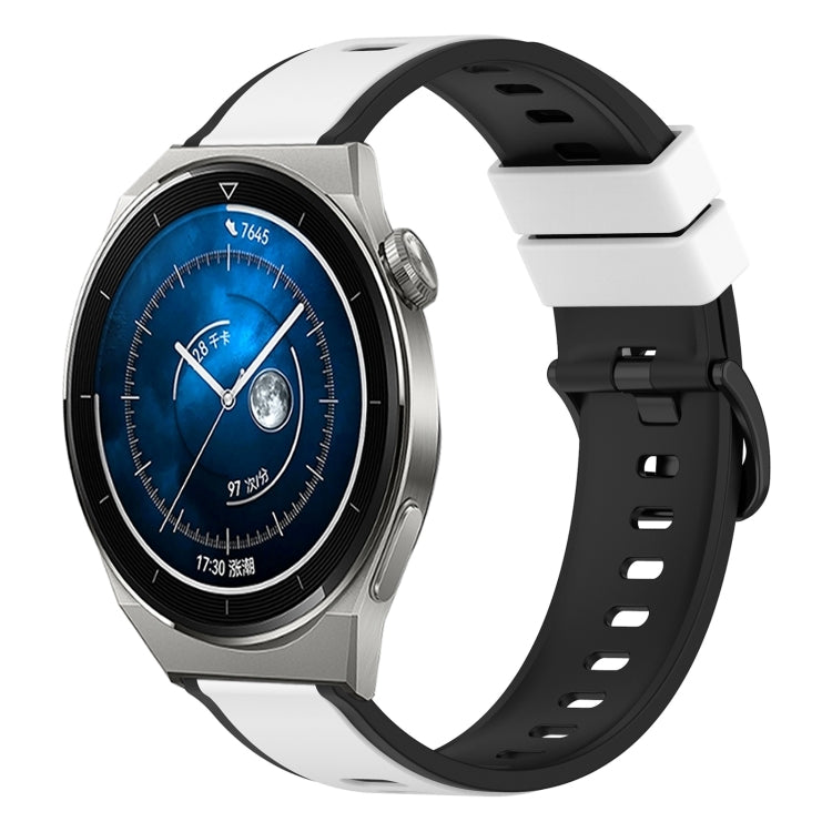 22mm Two-Color Silicone Watch Band, For Huawei Watch GT3 Pro 46mm, For Huawei Watch GT3 46mm, For Huawei Watch GT Runner, For Huawei Watch 3