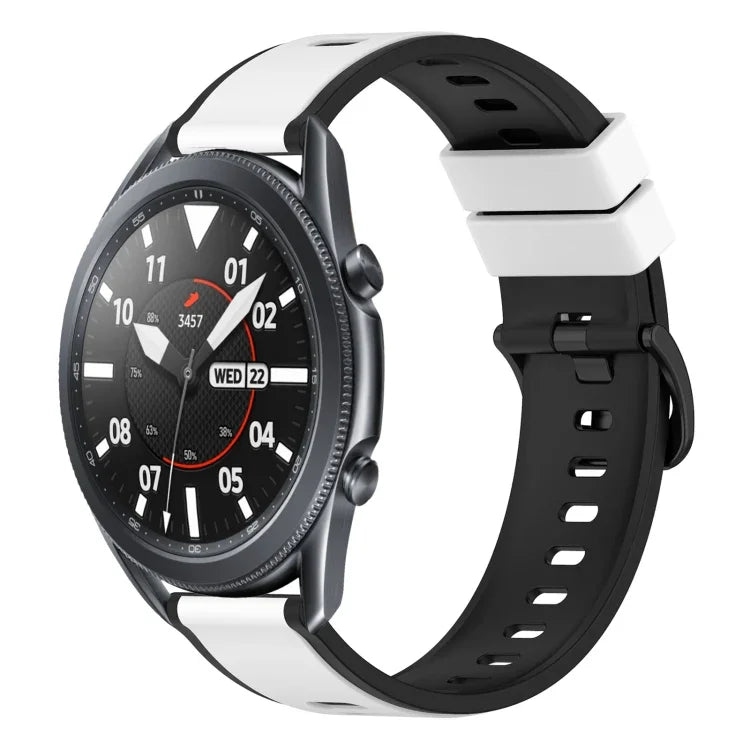 22 mm zweifarbiges Silikon-Uhrenarmband, für Samsung Galaxy Watch3 45 mm, für Samsung Galaxy Watch 46 mm, für Samsung Gear S3 Classic, für Samsung Gear S3 Frontier
