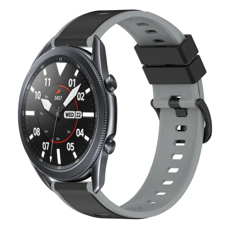 22mm Two-Color Silicone Watch Band, For Samsung Galaxy Watch3 45mm, For Samsung Galaxy Watch 46mm, For Samsung Gear S3 Classic, For Samsung Gear S3 Frontier