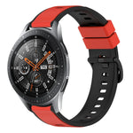 22mm Two-Color Silicone Watch Band, For Samsung Galaxy Watch3 45mm, For Samsung Galaxy Watch 46mm, For Samsung Gear S3 Classic, For Samsung Gear S3 Frontier