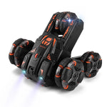 MoFun Fünfrädriges Stuntauto mit 360°-Schwenkarm, 2,4 GHz, multifunktionales RC-Auto, Einzel- und Doppelsteuerung