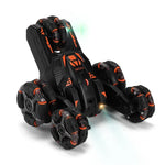 MoFun Fünfrädriges Stuntauto mit 360°-Schwenkarm, 2,4 GHz, multifunktionales RC-Auto, Einzel- und Doppelsteuerung
