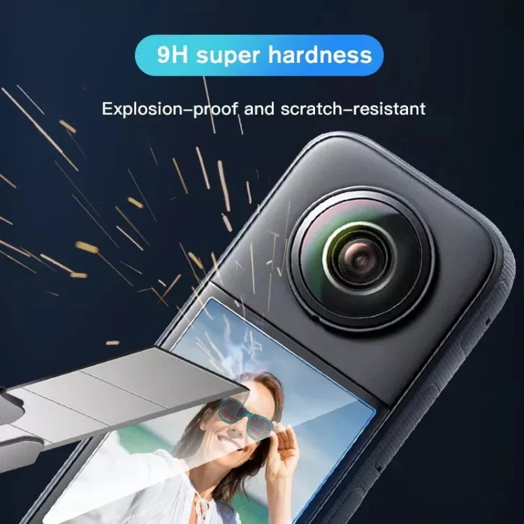 Für Insta360 X3 STARTRC 2 Stück transparente, gebogene HD-Schutzfolie, für Insta360 X3