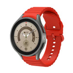 Wellenförmig gepunktetes, reinfarbiges Schnallen-Silikon-Uhrenarmband, für Samsung Galaxy Watch 5 / 5 Pro, für Samsung Galaxy Watch 4