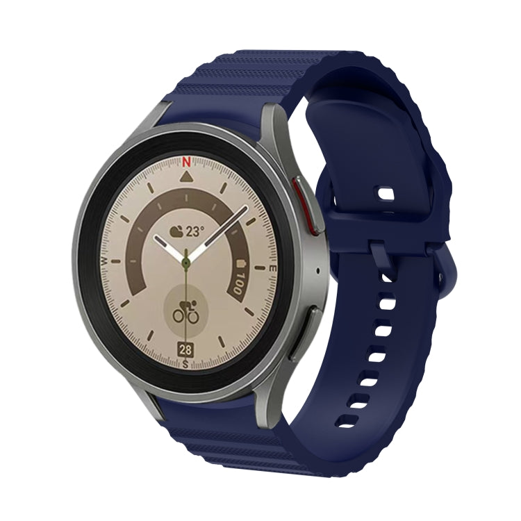 Wellenförmig gepunktetes, reinfarbiges Schnallen-Silikon-Uhrenarmband, für Samsung Galaxy Watch 5 / 5 Pro, für Samsung Galaxy Watch 4