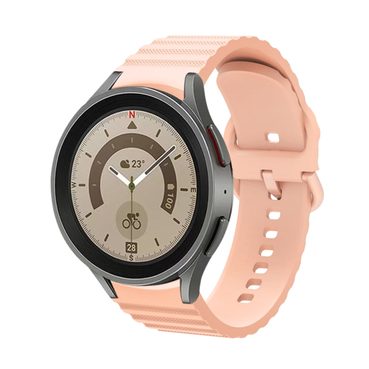 Wellenförmig gepunktetes, reinfarbiges Schnallen-Silikon-Uhrenarmband, für Samsung Galaxy Watch 5 / 5 Pro, für Samsung Galaxy Watch 4