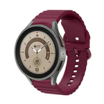 Wellenförmig gepunktetes, reinfarbiges Schnallen-Silikon-Uhrenarmband, für Samsung Galaxy Watch 5 / 5 Pro, für Samsung Galaxy Watch 4