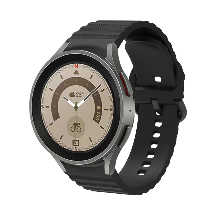 Wellenförmig gepunktetes, reinfarbiges Schnallen-Silikon-Uhrenarmband, für Samsung Galaxy Watch 5 / 5 Pro, für Samsung Galaxy Watch 4