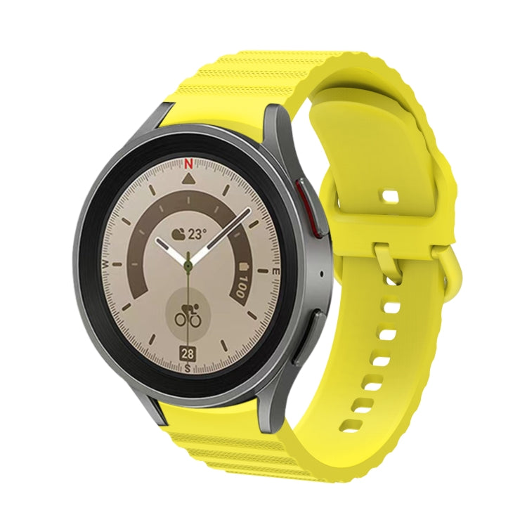 Wellenförmig gepunktetes, reinfarbiges Schnallen-Silikon-Uhrenarmband, für Samsung Galaxy Watch 5 / 5 Pro, für Samsung Galaxy Watch 4