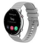 22mm Wavy Dotted Solid-Color Silicone Watch Band, For Amazfit GTR 2, For Amazfit 3 Stratos, For Amazfit GTR 47mm