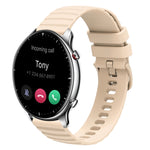 22mm Wavy Dotted Solid-Color Silicone Watch Band, For Amazfit GTR 2, For Amazfit 3 Stratos, For Amazfit GTR 47mm