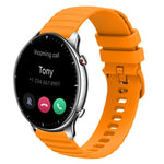 22mm Wavy Dotted Solid-Color Silicone Watch Band, For Amazfit GTR 2, For Amazfit 3 Stratos, For Amazfit GTR 47mm