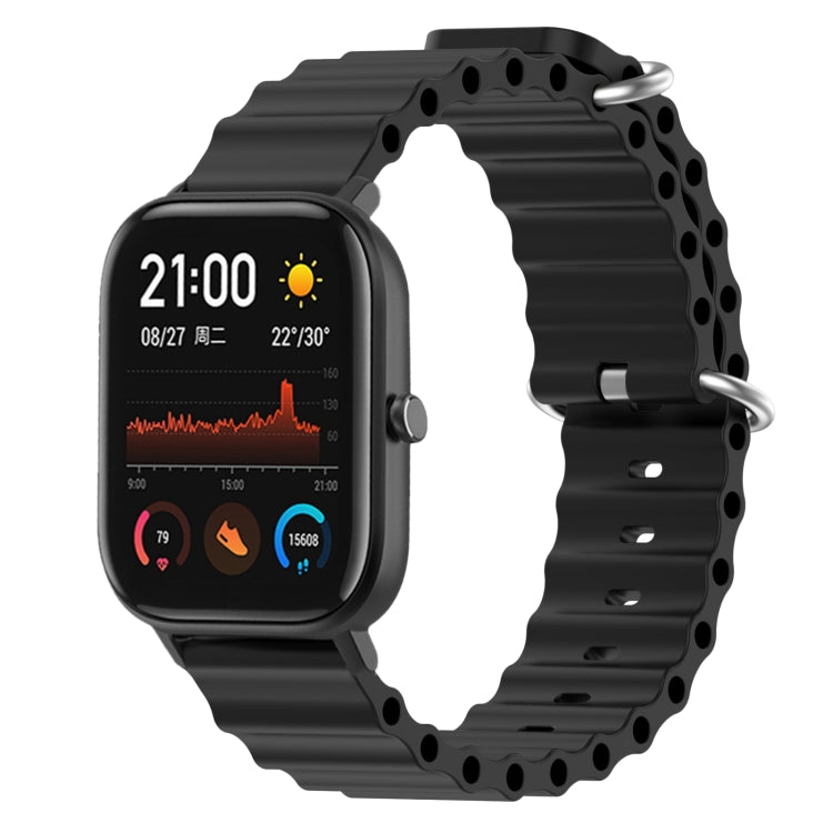 Ocean Style Solid Color Silicone Watch Band, For Amazfit GTR 4 22mm, For Amazfit GTS 4 Mini 20mm