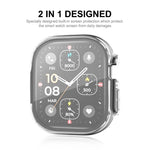 ENKAY Schutzhülle aus transparentem, weichem TPU mit Displayschutzfolie für Apple Watch Ultra / Ultra 2 (49 mm)