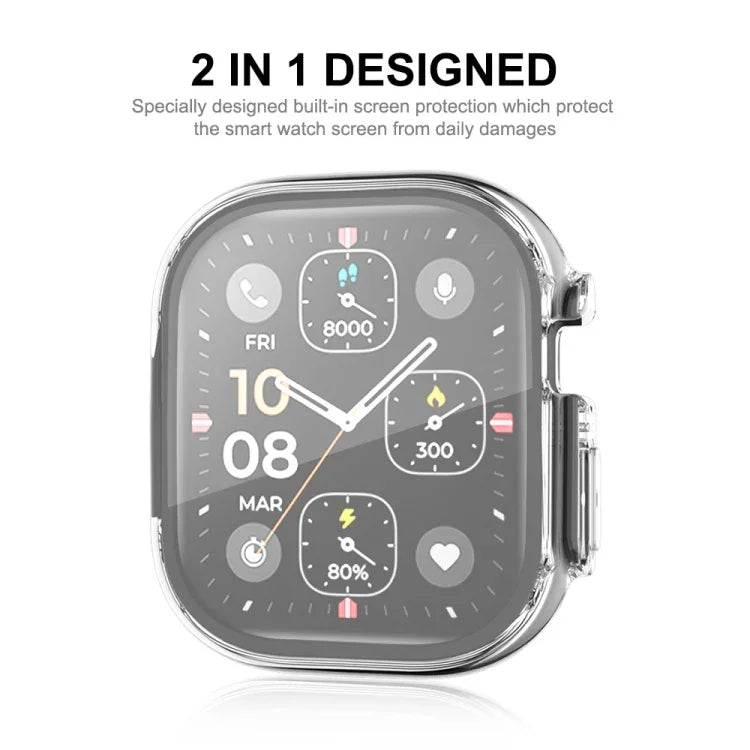 ENKAY Schutzhülle aus transparentem, weichem TPU mit Displayschutzfolie für Apple Watch Ultra / Ultra 2 (49 mm)