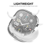 ENKAY Schutzhülle aus transparentem, weichem TPU mit Displayschutzfolie für Apple Watch Ultra / Ultra 2 (49 mm)