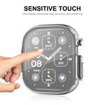 ENKAY Schutzhülle aus transparentem, weichem TPU mit Displayschutzfolie für Apple Watch Ultra / Ultra 2 (49 mm)