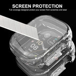 ENKAY Schutzhülle aus transparentem, weichem TPU mit Displayschutzfolie für Apple Watch Ultra / Ultra 2 (49 mm)