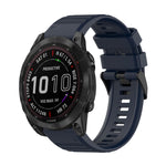 22mm Horizontal Texture Silicone Watch Band with Removal Tool, For Garmin Fenix 7, For Garmin Fenix 7 Solar, For Garmin Fenix 7 Sapphire Solar, For Garmin Epix Gen 2, For Garmin Approach S62, For Garmin Fenix 6 GPS