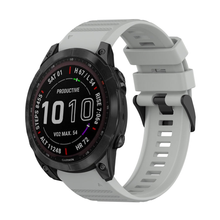 22mm Horizontal Texture Silicone Watch Band with Removal Tool, For Garmin Fenix 7, For Garmin Fenix 7 Solar, For Garmin Fenix 7 Sapphire Solar, For Garmin Epix Gen 2, For Garmin Approach S62, For Garmin Fenix 6 GPS