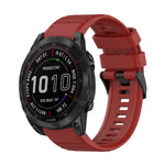 22mm Horizontal Texture Silicone Watch Band with Removal Tool, For Garmin Fenix 7, For Garmin Fenix 7 Solar, For Garmin Fenix 7 Sapphire Solar, For Garmin Epix Gen 2, For Garmin Approach S62, For Garmin Fenix 6 GPS