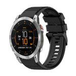 22mm Horizontal Texture Silicone Watch Band with Removal Tool, For Garmin Fenix 7, For Garmin Fenix 7 Solar, For Garmin Fenix 7 Sapphire Solar, For Garmin Epix Gen 2, For Garmin Approach S62, For Garmin Fenix 6 GPS