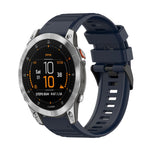 22mm Horizontal Texture Silicone Watch Band with Removal Tool, For Garmin Fenix 7, For Garmin Fenix 7 Solar, For Garmin Fenix 7 Sapphire Solar, For Garmin Epix Gen 2, For Garmin Approach S62, For Garmin Fenix 6 GPS