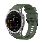 22mm Horizontal Texture Silicone Watch Band with Removal Tool, For Garmin Fenix 7, For Garmin Fenix 7 Solar, For Garmin Fenix 7 Sapphire Solar, For Garmin Epix Gen 2, For Garmin Approach S62, For Garmin Fenix 6 GPS