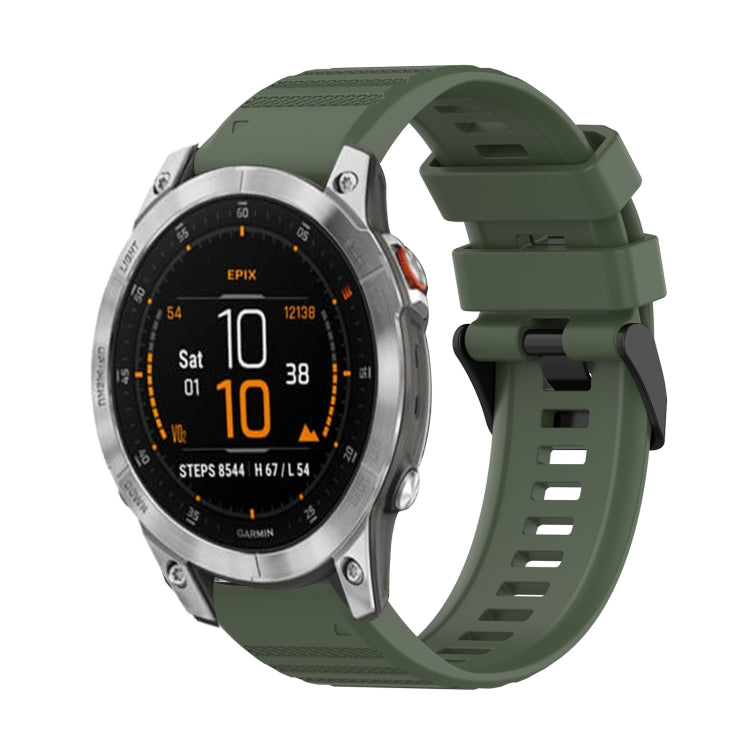 22mm Horizontal Texture Silicone Watch Band with Removal Tool, For Garmin Fenix 7, For Garmin Fenix 7 Solar, For Garmin Fenix 7 Sapphire Solar, For Garmin Epix Gen 2, For Garmin Approach S62, For Garmin Fenix 6 GPS