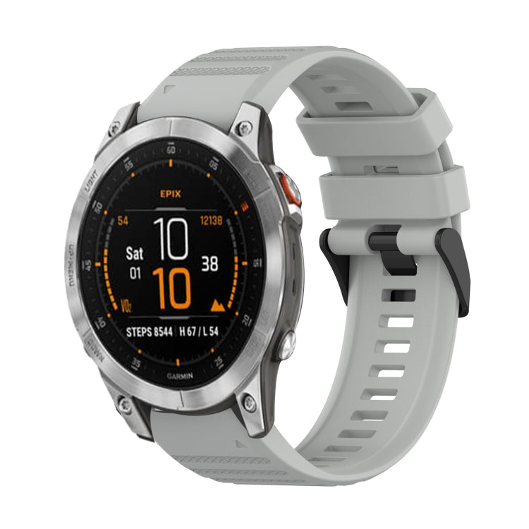 22mm Horizontal Texture Silicone Watch Band with Removal Tool, For Garmin Fenix 7, For Garmin Fenix 7 Solar, For Garmin Fenix 7 Sapphire Solar, For Garmin Epix Gen 2, For Garmin Approach S62, For Garmin Fenix 6 GPS