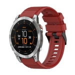 22mm Horizontal Texture Silicone Watch Band with Removal Tool, For Garmin Fenix 7, For Garmin Fenix 7 Solar, For Garmin Fenix 7 Sapphire Solar, For Garmin Epix Gen 2, For Garmin Approach S62, For Garmin Fenix 6 GPS
