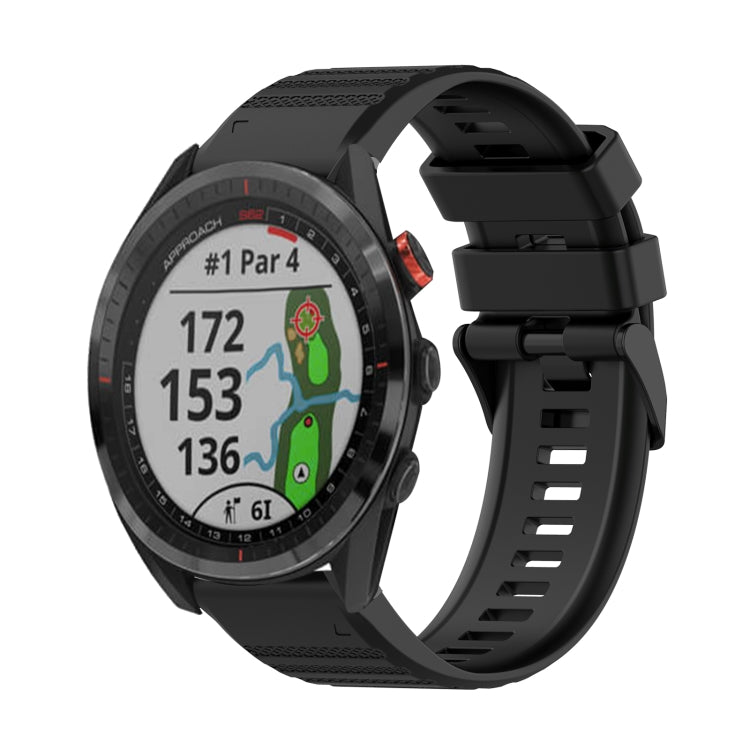 22mm Horizontal Texture Silicone Watch Band with Removal Tool, For Garmin Fenix 7, For Garmin Fenix 7 Solar, For Garmin Fenix 7 Sapphire Solar, For Garmin Epix Gen 2, For Garmin Approach S62, For Garmin Fenix 6 GPS
