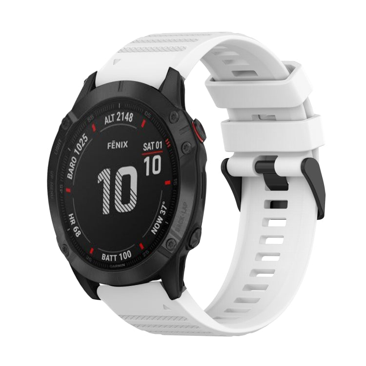 22mm Horizontal Texture Silicone Watch Band with Removal Tool, For Garmin Fenix 7, For Garmin Fenix 7 Solar, For Garmin Fenix 7 Sapphire Solar, For Garmin Epix Gen 2, For Garmin Approach S62, For Garmin Fenix 6 GPS