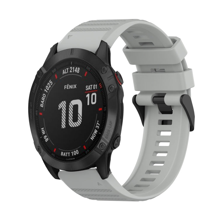 22mm Horizontal Texture Silicone Watch Band with Removal Tool, For Garmin Fenix 7, For Garmin Fenix 7 Solar, For Garmin Fenix 7 Sapphire Solar, For Garmin Epix Gen 2, For Garmin Approach S62, For Garmin Fenix 6 GPS