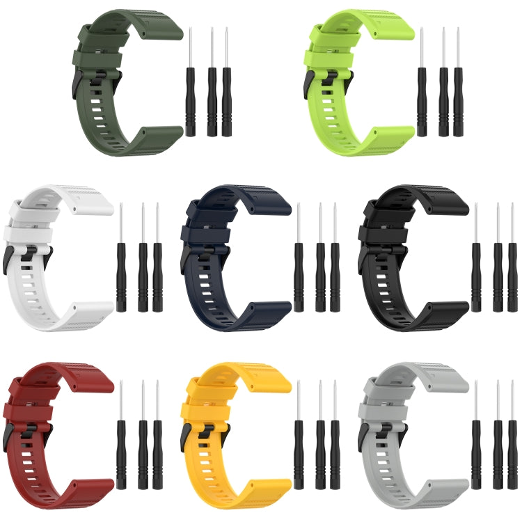 22mm Horizontal Texture Silicone Watch Band with Removal Tool, For Garmin Fenix 6 Pro GPS, For Garmin Fenix 6 Sapphire GPS, For Garmin Fenix 5, For Garmin Fenix 5 Plus, For Garmin Quatix 5, For Garmin Quatix 5 Sapphire