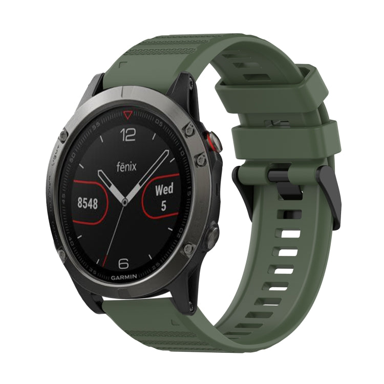 22mm Horizontal Texture Silicone Watch Band with Removal Tool, For Garmin Fenix 6 Pro GPS, For Garmin Fenix 6 Sapphire GPS, For Garmin Fenix 5, For Garmin Fenix 5 Plus, For Garmin Quatix 5, For Garmin Quatix 5 Sapphire