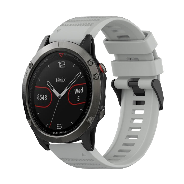 22mm Horizontal Texture Silicone Watch Band with Removal Tool, For Garmin Fenix 6 Pro GPS, For Garmin Fenix 6 Sapphire GPS, For Garmin Fenix 5, For Garmin Fenix 5 Plus, For Garmin Quatix 5, For Garmin Quatix 5 Sapphire