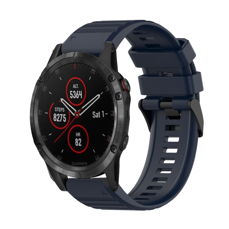 22mm Horizontal Texture Silicone Watch Band with Removal Tool, For Garmin Fenix 6 Pro GPS, For Garmin Fenix 6 Sapphire GPS, For Garmin Fenix 5, For Garmin Fenix 5 Plus, For Garmin Quatix 5, For Garmin Quatix 5 Sapphire