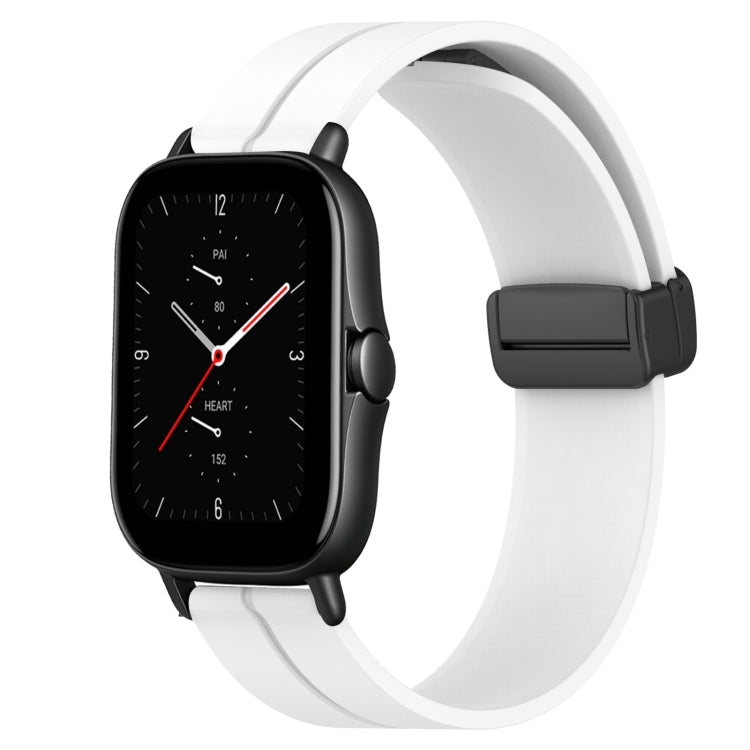 20mm Solid Color Magnetic Clasp Silicone Watch Band, For Amazfit GTS 2, For Amazfit GTS, For Amazfit GTR 42mm, For Amazfit Pop Pro